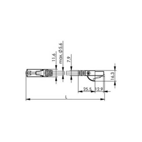 Telegärtner Patchkabel U/UTP C.6 2,0m ge, MP8 250,LSZH,1:1 100008321