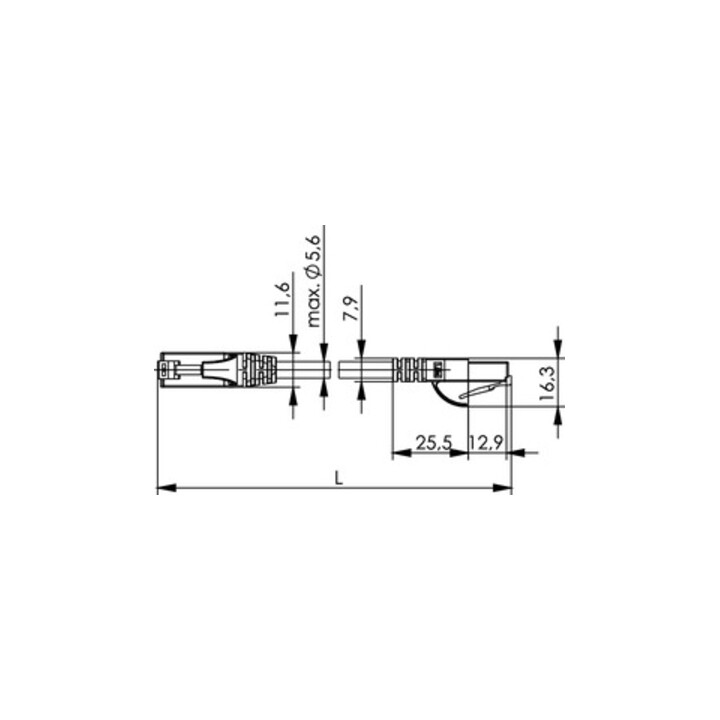 Telegärtner Patchkabel U/UTP C.6 3,0m MP8 250,LSZH,gb,1:1 100008518
