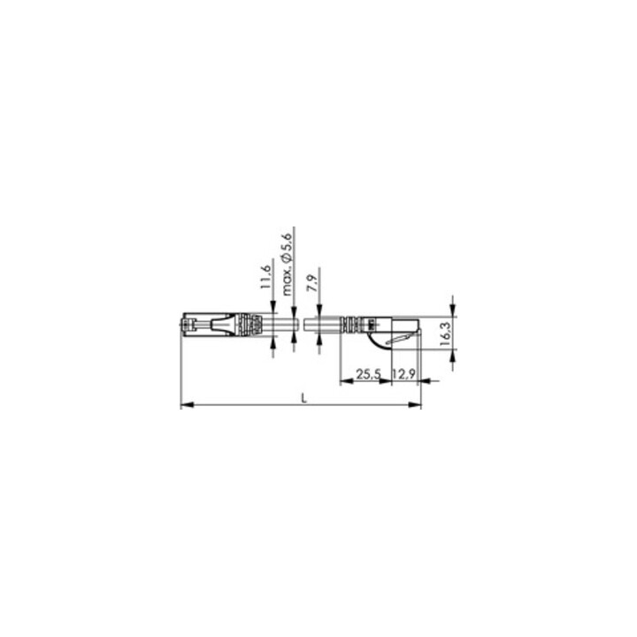 Telegärtner Patchkabel U/UTP C.6 3,0m MP8 250,LSZH,rt,1:1 100008516