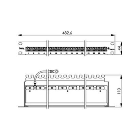 Telegärtner PatchPanel MPP24-HS Cat.6A RAL 7035 100007016