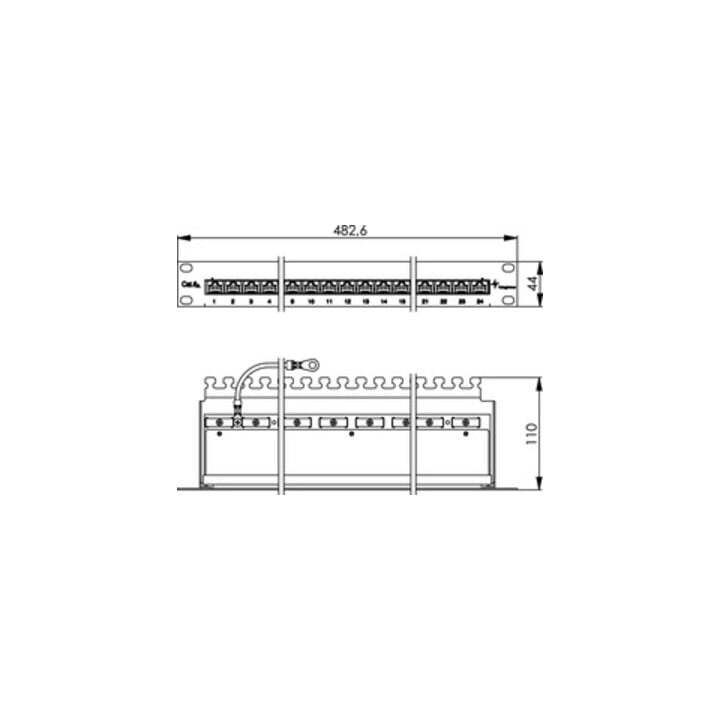 Telegärtner PatchPanel MPP24-HS Cat.6A RAL 7035 100007016