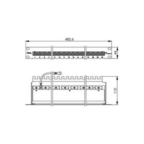Telegärtner PatchPanel MPP24-HS Cat.6A RAL 9005 sw 100007034