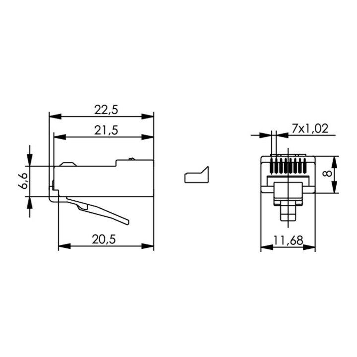 Telegärtner RJ45-Stecker MP8 100023025