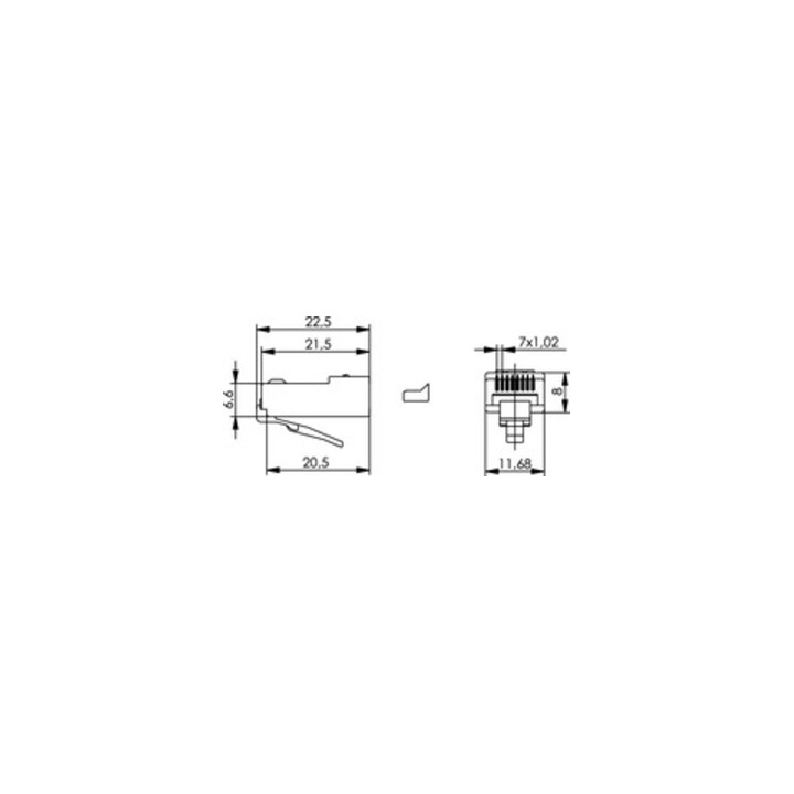 Telegärtner RJ45-Stecker MP8 100023025