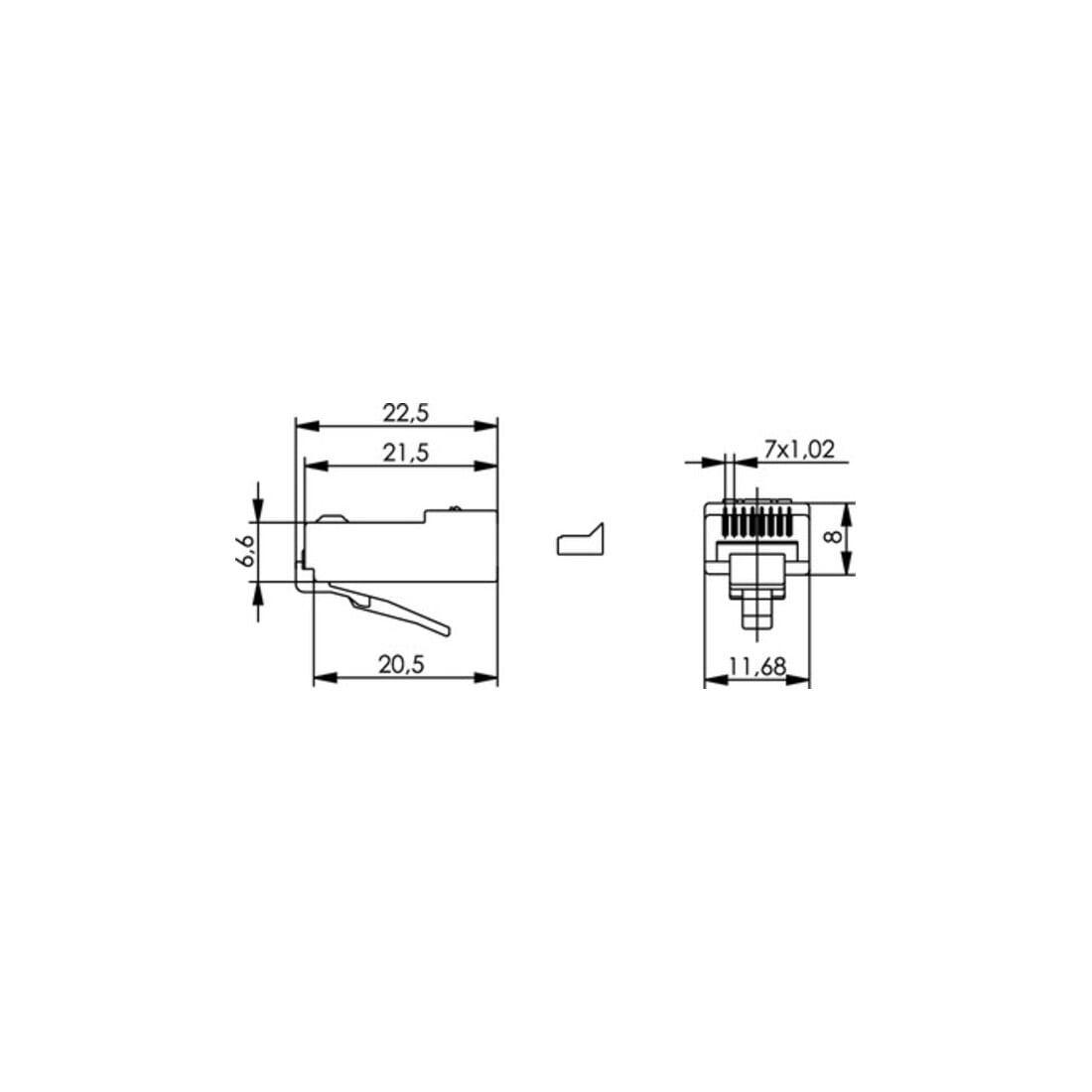 Telegärtner RJ45-Stecker MP8 100023025