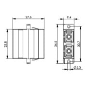 Telegärtner SC Duplex Kupplung MM OM4, violett 100007257-2
