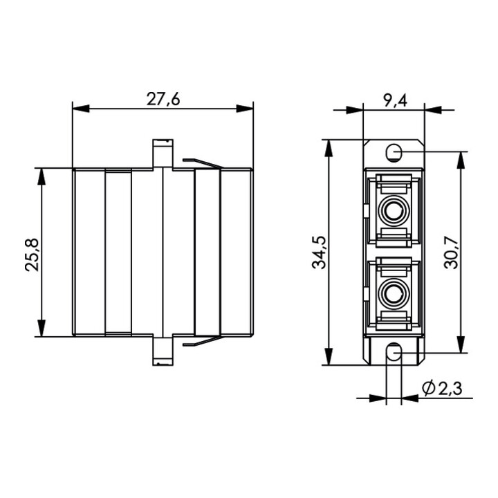 Telegärtner SC Duplex Kupplung MM OM4, violett 100007257