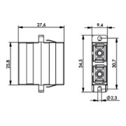 Telegärtner SC Duplex Kupplung MM OM4, violett 100007257-4