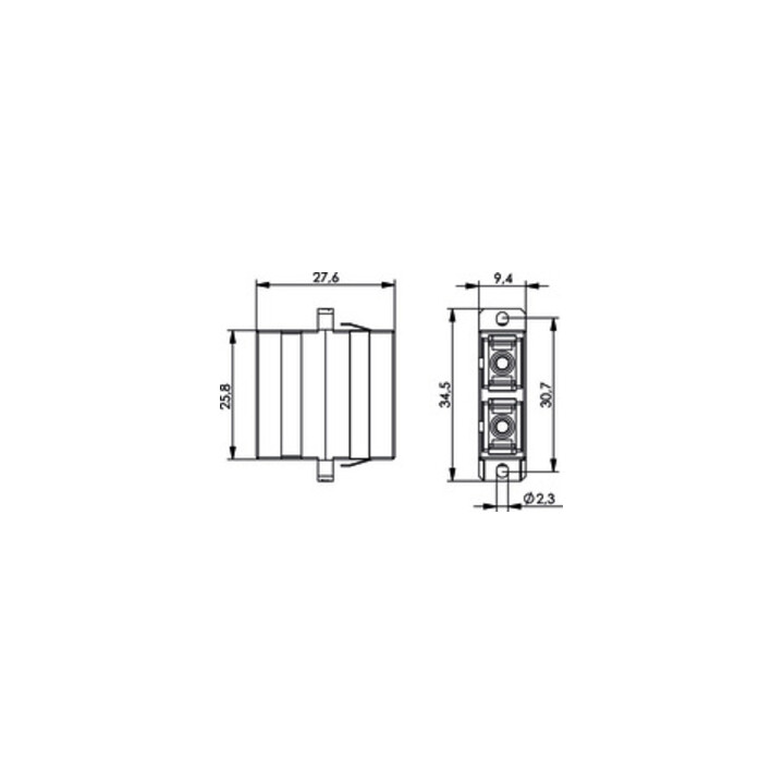 Telegärtner SC Duplex Kupplung MM OM4, violett 100007257