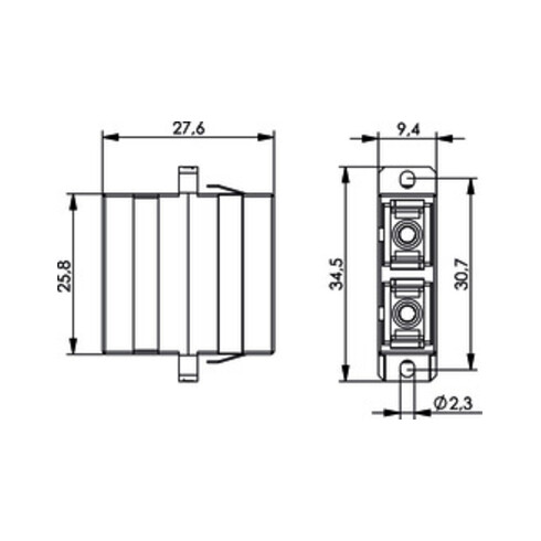 Telegärtner SC Duplex Kupplung MM OM4, violett 100007257