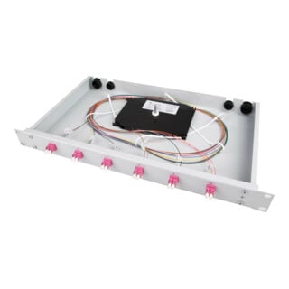 Telegärtner Spleißbox bestückt 6xLCD OM5 1HE TNSB-Be-6LCD-50-OM5
