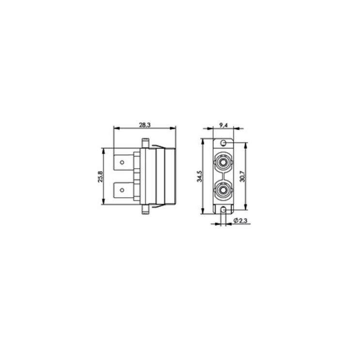 Telegärtner ST/SC-Dupl.Adapter MM+SM Einschn.o Schr.mont. 100007267