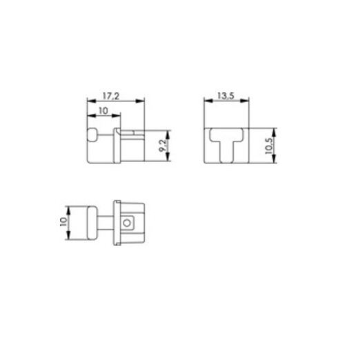 Telegärtner Staubschutzkappe f.RJ45-Bu,alpinweiss 100021266