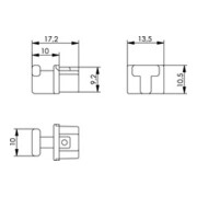 Telegärtner Staubschutzkappe f.RJ45-Bu,alpinweiss 100021266-2