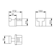 Telegärtner Staubschutzkappe f.RJ45-Bu,alpinweiss 100021266-5