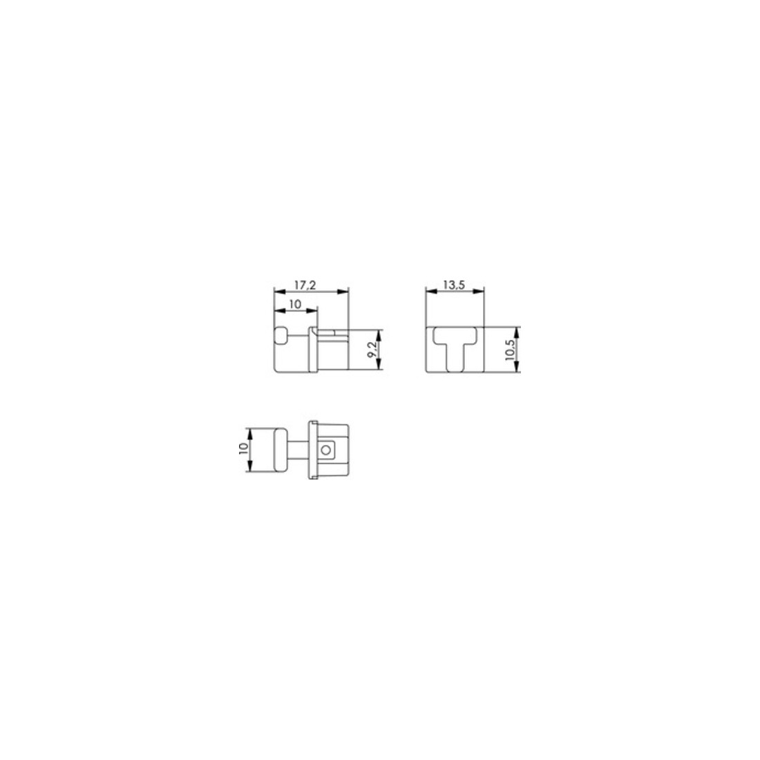 Telegärtner Staubschutzkappe f.RJ45-Bu,alpinweiss 100021266