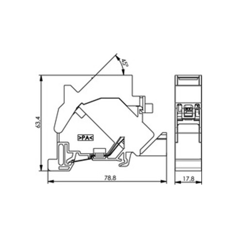 Telegärtner Tragschienenverbinder TS45 Modul Cat6A T568B 100023004