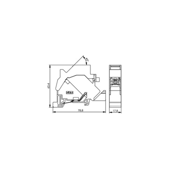 Telegärtner Tragschienenverbinder TS45 Modul Cat6A T568B 100023004
