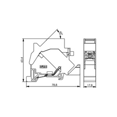 Telegärtner Tragschienenverbinder TS45 Modul Cat6A T568B 100023004