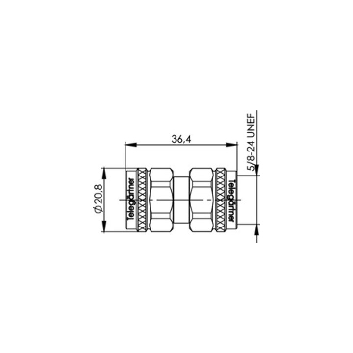 Telegärtner Accouplement N (M-M) 50 Ohm UG-57/U 100024149
