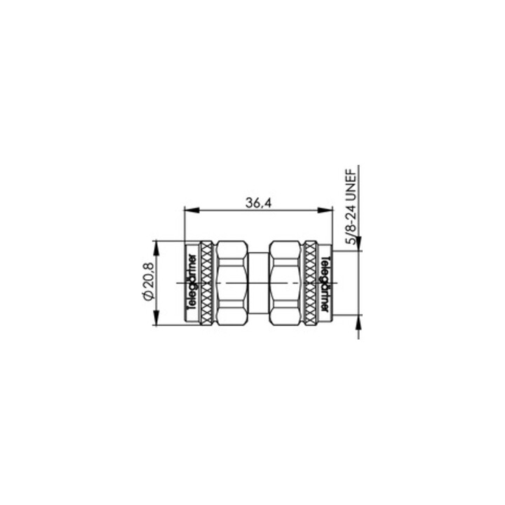 Telegärtner Accouplement N (M-M) 50 Ohm UG-57/U 100024149