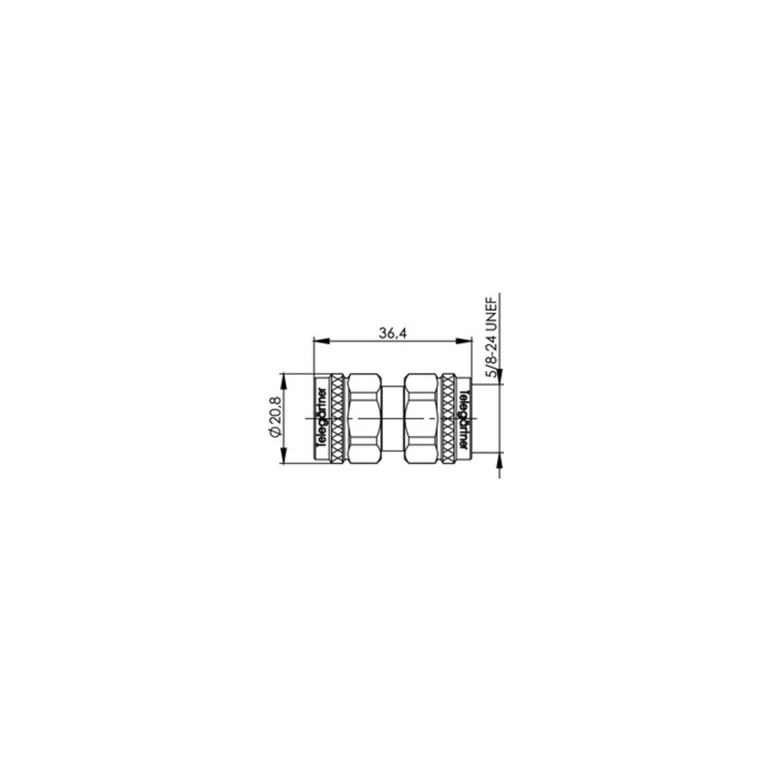 Telegärtner Accouplement N (M-M) 50 Ohm UG-57/U 100024149
