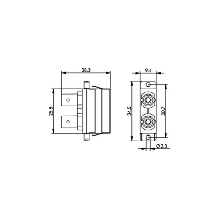 Telegärtner Adaptateur duplex ST/SC MM+SM à encastrer sans montage par vis 100007267