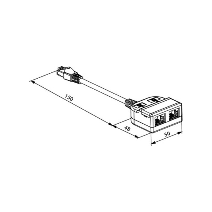 Telegärtner Adaptateur modulaire T 2xTR blindé 100023152