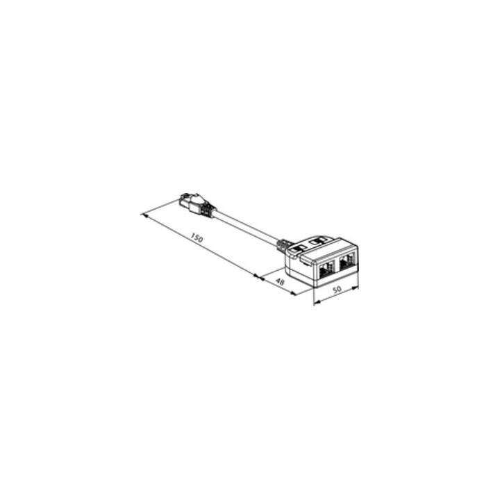 Telegärtner Adaptateur modulaire T 2xTR blindé 100023152