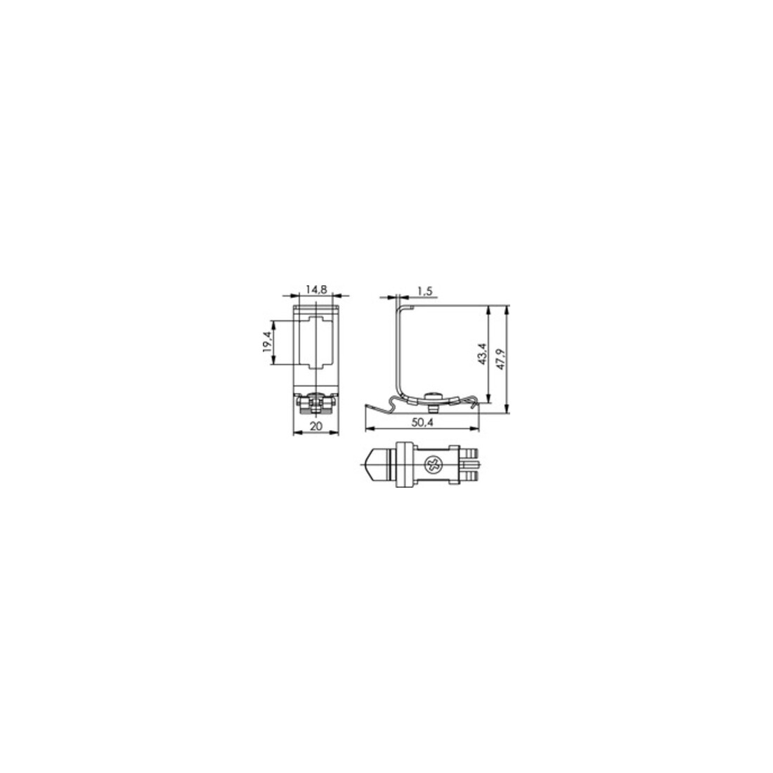 Telegärtner Adaptateur rail DIN 90/180 pour AMJ/UMJ 100022668