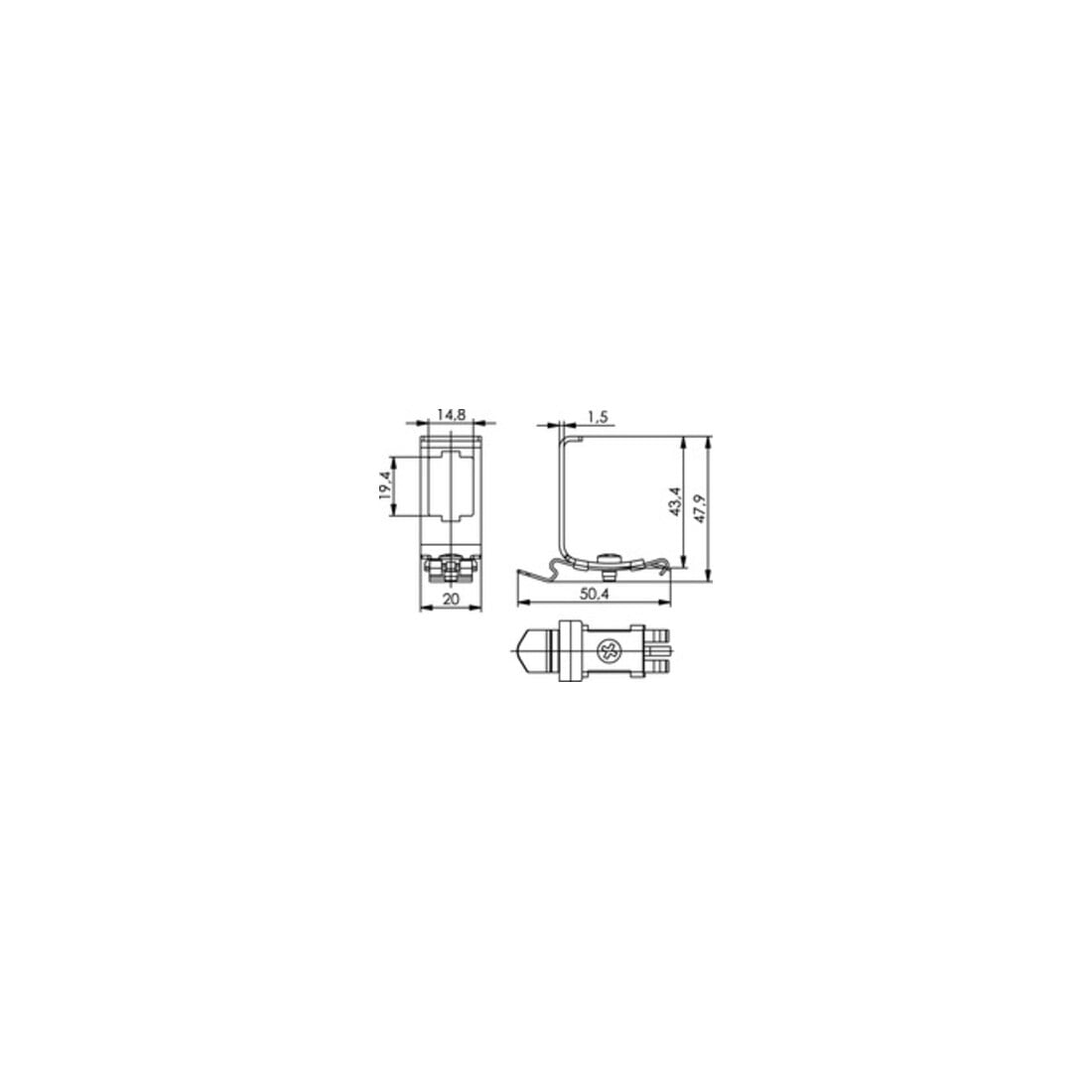 Telegärtner Adaptateur rail DIN 90/180 pour AMJ/UMJ 100022668