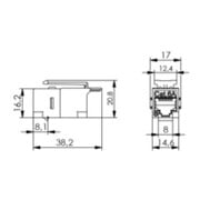 Telegärtner AMJ Coupleur K Cat.6 RJ45 (femelle-femelle) 100023165-5