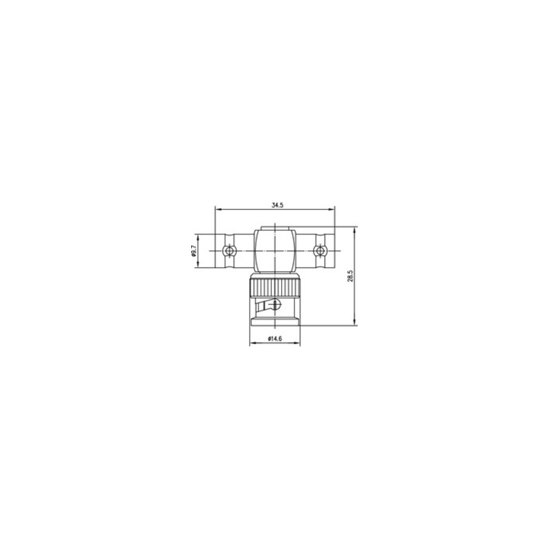 Telegärtner BNC T-connector (F-M-F) 75 Ohm 100023610