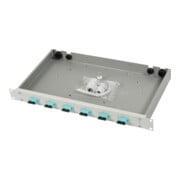 Telegärtner Boîte de raccordement avec coupleurs 12LCD PhBz turquoise 1U TNSB-Be-12LCD-OM3-1