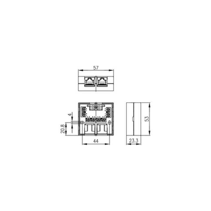 Telegärtner Boîtier de connexion rws VAD8/8 Comp-S, fermé 100022997