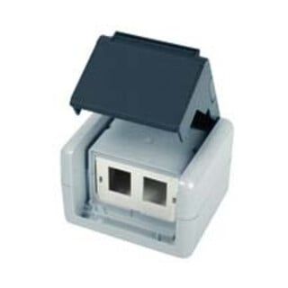 Telegärtner Boîtier encastré IP44, 75×86×58, gris pour 2x module AMJ 100021370