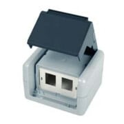 Telegärtner Boîtier encastré IP44, 75×86×58, gris pour 2x module AMJ 100021370-1