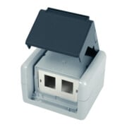 Telegärtner Boîtier encastré IP44, 75×86×58, gris pour 2x module AMJ 100021370-2