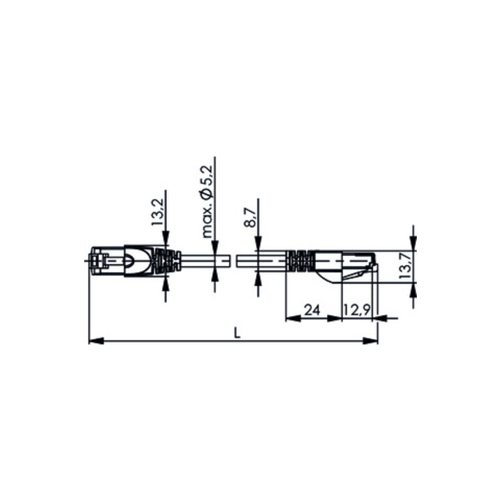 Telegärtner Câble de brassage S/FTP Cat.6A 5m LSZH rouge Cross