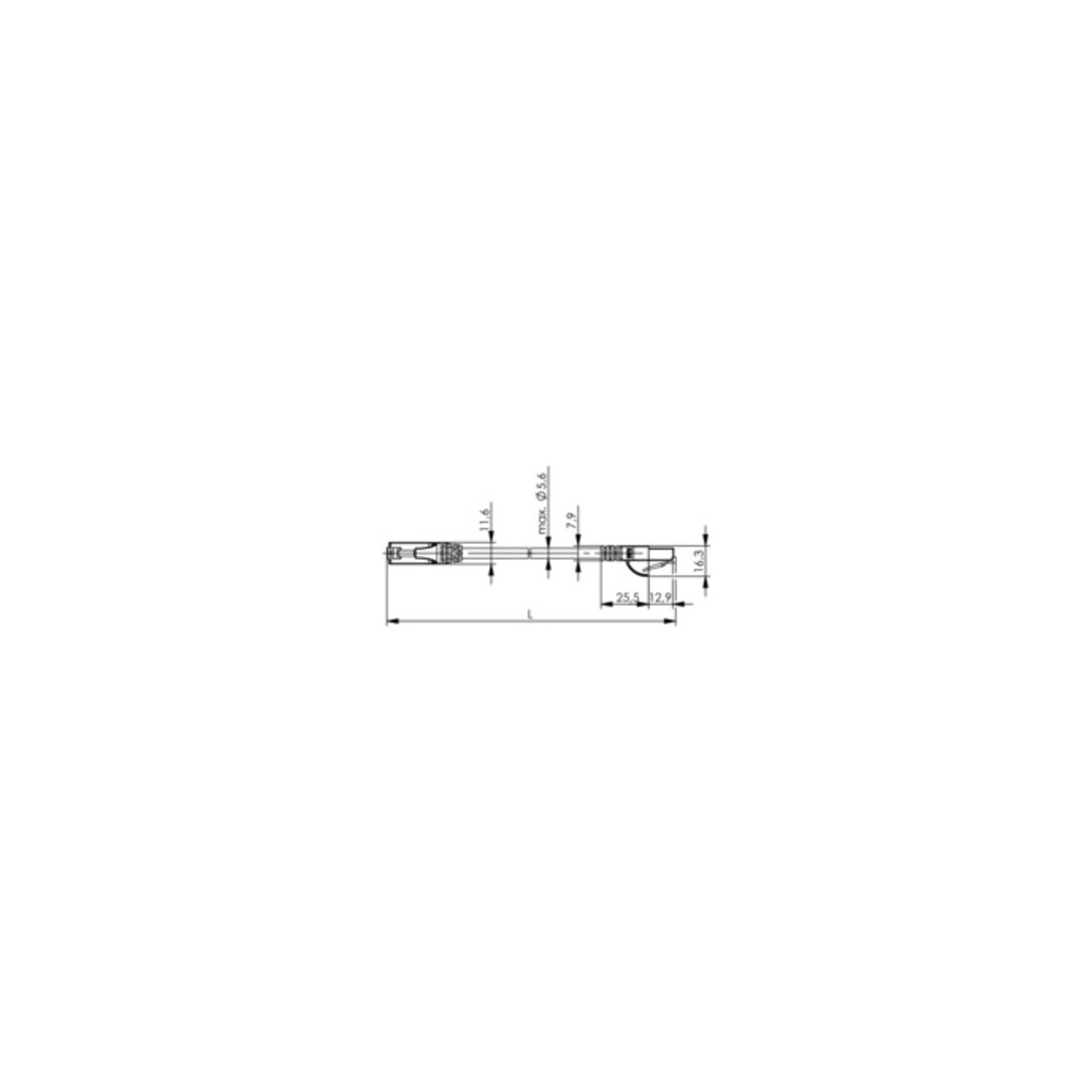 Telegärtner Câble de raccordement Cat5 0,5 m gris U/UTP, PVC 100008184