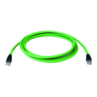 Telegärtner Câble de raccordement PROFINET Cat.5 1,0 m vert PUR STX