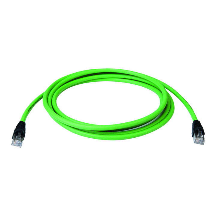 Telegärtner Câble de raccordement PROFINET Cat.5 1,0 m vert PUR STX