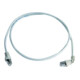 Telegärtner Câble de raccordement S/FTP 6A gris 0,5 m 1x90°