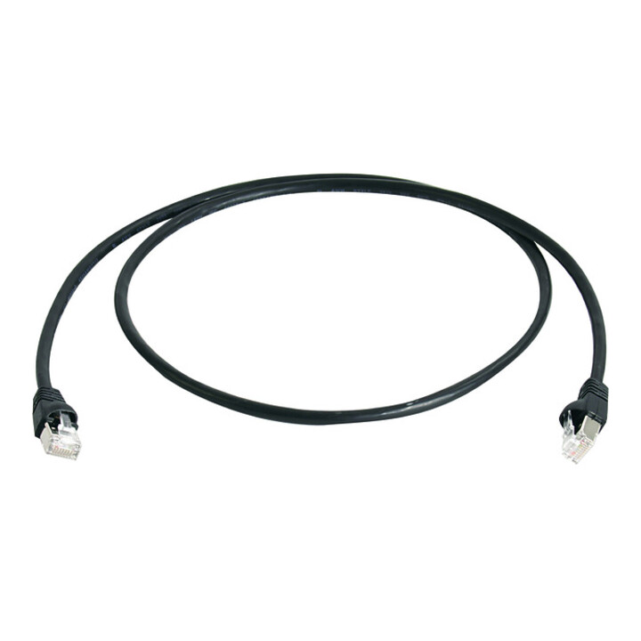 Telegärtner Câble de raccordement S/FTP 6A noir 2,0 m 100008267