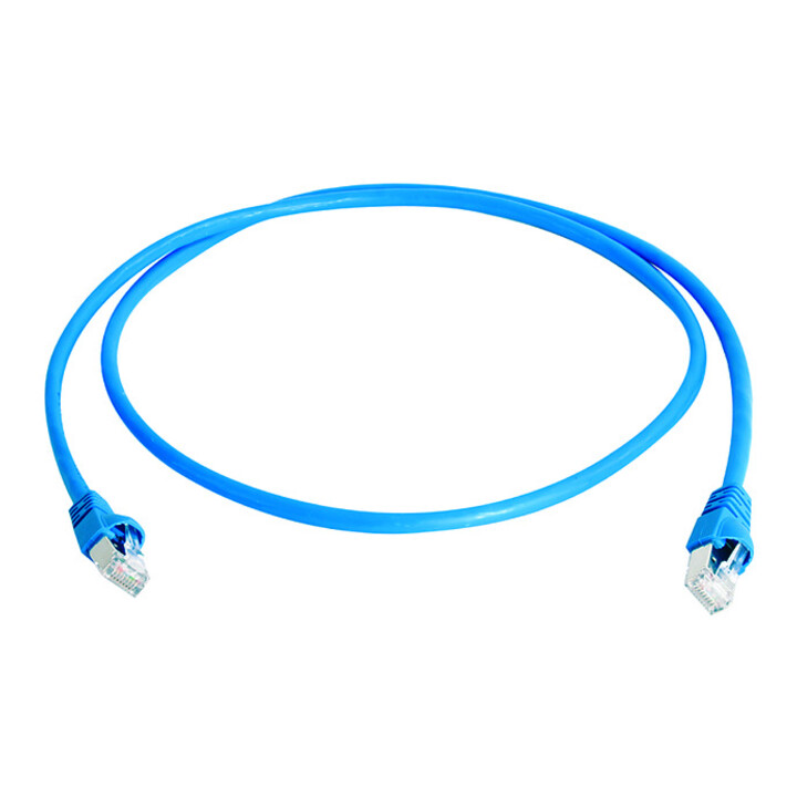 Telegärtner Câble de raccordement S/FTP Cat 6A bleu 1,0 m 100007976