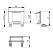 Telegärtner Cache-poussière noir pour module AMJ/STX 100027359-2