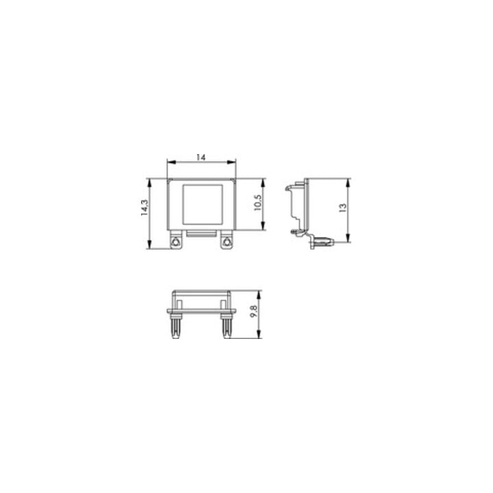 Telegärtner Cache-poussière noir pour module AMJ/STX 100027359