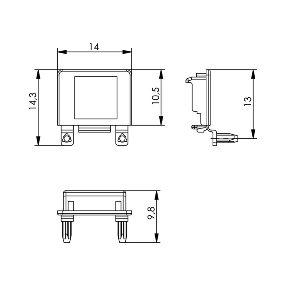 Telegärtner Cache-poussière noir pour module AMJ/STX 100027359