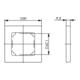 Telegärtner Cadre 81x81mm 1 poste, blanc alpin 100000507