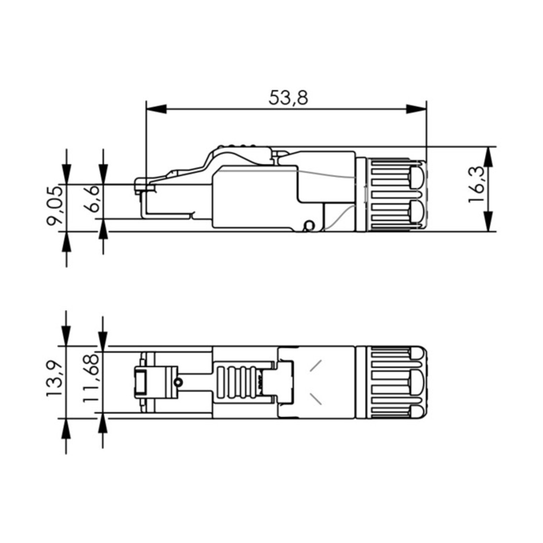 Telegärtner Connecteur MFP8 IE 6A AWG22-24+27 T568A 100023084